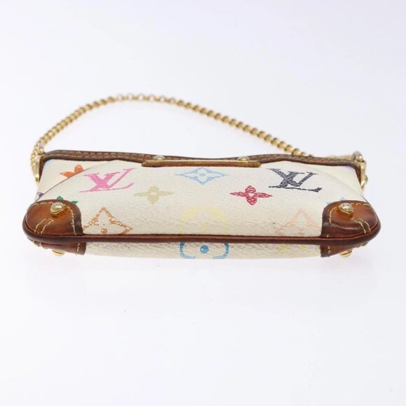 LOUIS VUITTON Multicolor Pochette Mira PM Hand Bag White M60096 LV Auth 131122 - Picture 7 of 16
